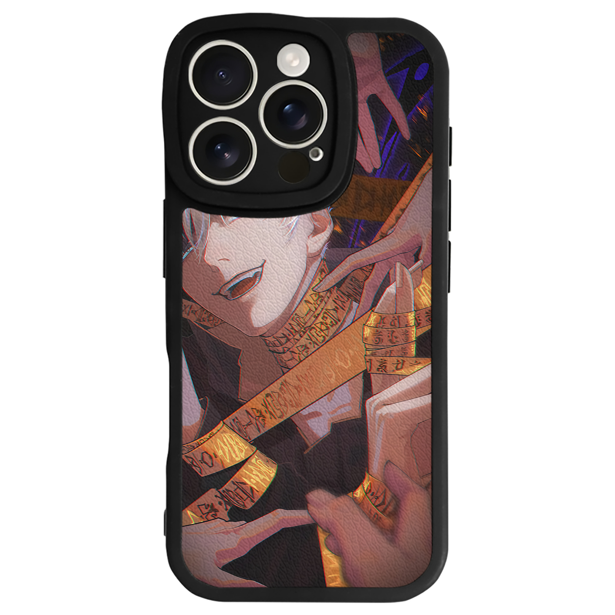 （画像用） 呪術廻戦 Jujutsu Kaisen 【iPhone 16シリーズ対応】シリコンスマホケース（レザー調） 材質：シリコン